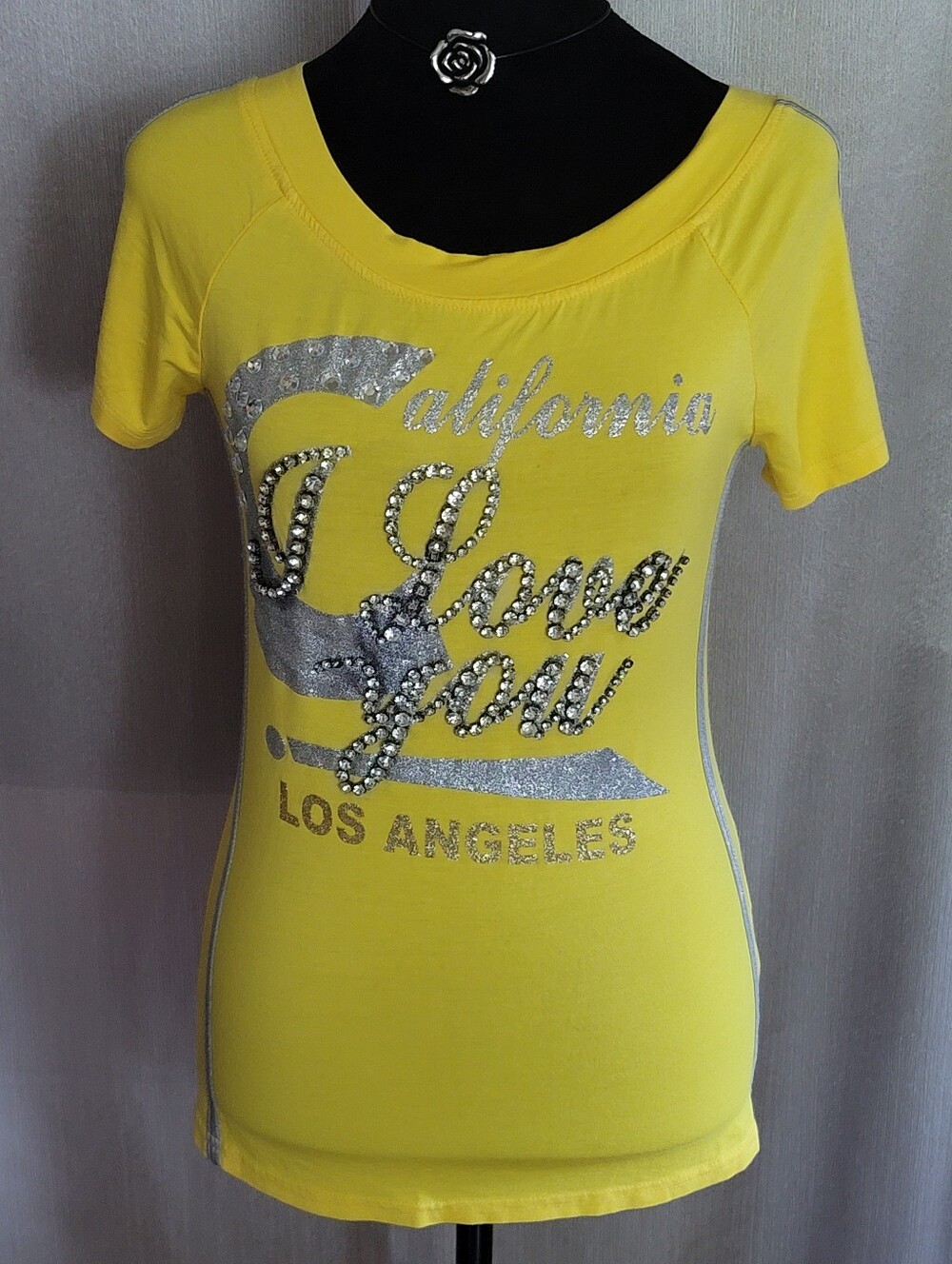 Yellow 'I Love You' Los Angeles Graphic Tee